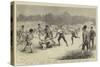 The Game of Lacrosse, Melee Between Canadians and Iroquois Indians at Belfast-William Ralston-Stretched Canvas