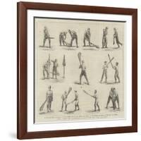 The Game of Lacrosse, Positions of the Players-null-Framed Giclee Print