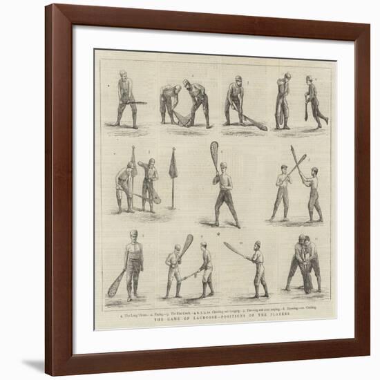 The Game of Lacrosse, Positions of the Players-null-Framed Giclee Print