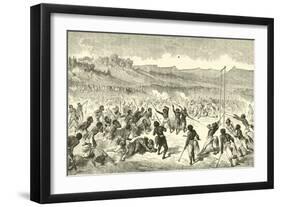 The Game of Lacrosse-Gustave Doré-Framed Giclee Print