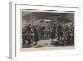 The Game of Peace and War, a Scene in a Cafe at Nisch-Frederic Villiers-Framed Giclee Print