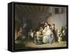 The Game of Pied De Boeuf, C.1824-Louis Leopold Boilly-Framed Stretched Canvas