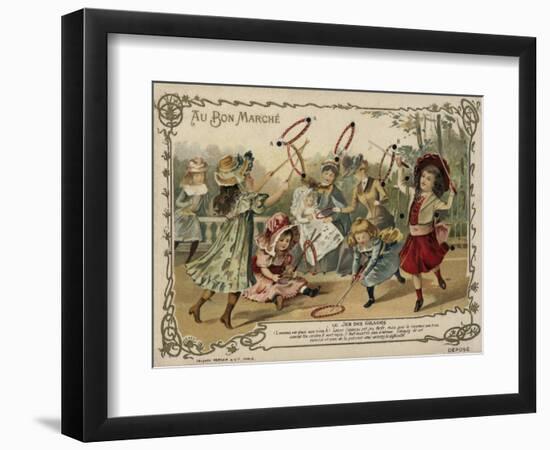 The Game of Ringtoss-null-Framed Premium Giclee Print