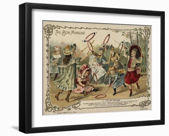 The Game of Ringtoss-null-Framed Giclee Print