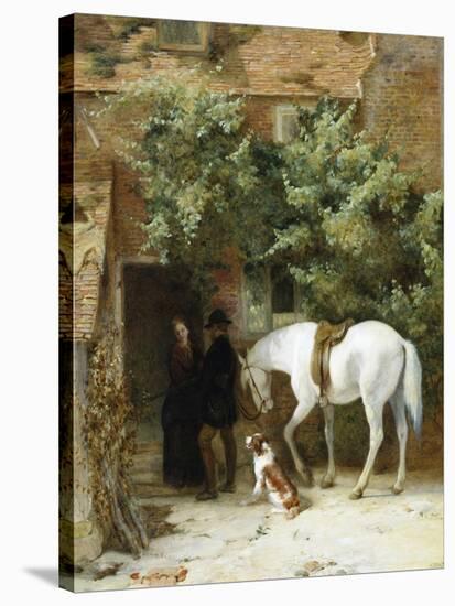 The Gamekeeper's Courtship-George B. O'neil-Stretched Canvas