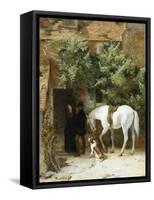 The Gamekeeper's Courtship-George B. O'neil-Framed Stretched Canvas