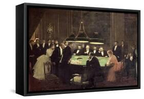 The Gaming Room at the Casino, 1889-Jean Béraud-Framed Stretched Canvas