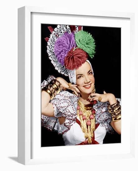 THE GANG'S ALL HERE, Carmen Miranda, 1943.-null-Framed Photo