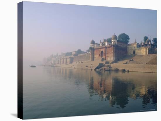 The Ganga (Ganges) River Waterfront, Varanasi (Benares), Uttar Pradesh State, India-John Henry Claude Wilson-Stretched Canvas