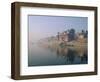 The Ganga (Ganges) River Waterfront, Varanasi (Benares), Uttar Pradesh State, India-John Henry Claude Wilson-Framed Photographic Print