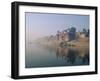 The Ganga (Ganges) River Waterfront, Varanasi (Benares), Uttar Pradesh State, India-John Henry Claude Wilson-Framed Photographic Print