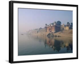 The Ganga (Ganges) River Waterfront, Varanasi (Benares), Uttar Pradesh State, India-John Henry Claude Wilson-Framed Photographic Print