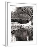 The Gapstow Bridge of Central Park in Winter, Manhattan in New York City-Philippe Hugonnard-Framed Photographic Print