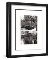 The Gapstow Bridge of Central Park in Winter, Manhattan in New York City-Philippe Hugonnard-Framed Art Print