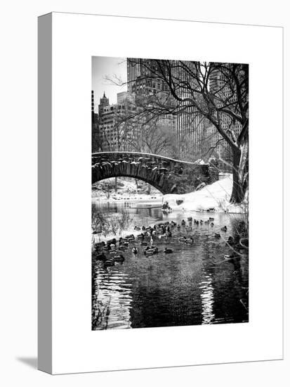 The Gapstow Bridge of Central Park in Winter, Manhattan in New York City-Philippe Hugonnard-Stretched Canvas