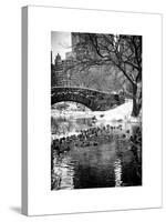 The Gapstow Bridge of Central Park in Winter, Manhattan in New York City-Philippe Hugonnard-Stretched Canvas