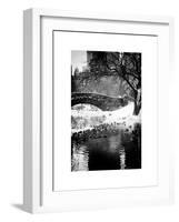 The Gapstow Bridge of Central Park in Winter, Manhattan in New York City-Philippe Hugonnard-Framed Art Print