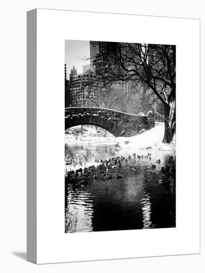 The Gapstow Bridge of Central Park in Winter, Manhattan in New York City-Philippe Hugonnard-Stretched Canvas