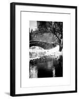 The Gapstow Bridge of Central Park in Winter, Manhattan in New York City-Philippe Hugonnard-Framed Art Print