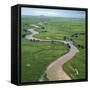 The Garamba River Winds Through the Grasslands of the Garamba National Park in Northern Congo-Nigel Pavitt-Framed Stretched Canvas