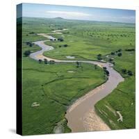 The Garamba River Winds Through the Grasslands of the Garamba National Park in Northern Congo-Nigel Pavitt-Stretched Canvas