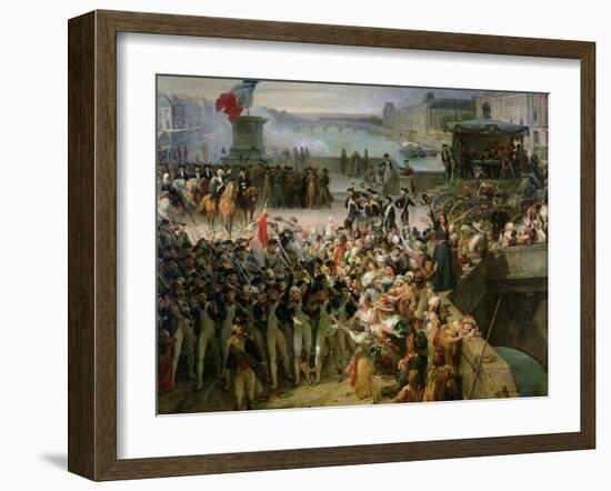 The Garde Nationale de Paris Leaves to Join the Army in September 1792-Leon Cogniet-Framed Giclee Print