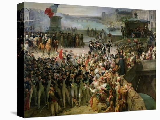 The Garde Nationale de Paris Leaves to Join the Army in September 1792-Leon Cogniet-Stretched Canvas