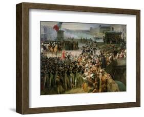 The Garde Nationale de Paris Leaves to Join the Army in September 1792-Leon Cogniet-Framed Giclee Print