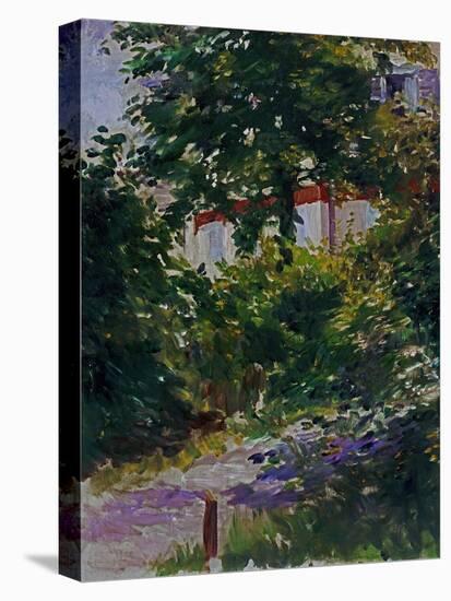 The Garden Around Manet's House in Reuil, France-Edouard Manet-Stretched Canvas