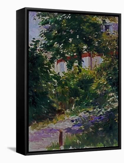 The Garden Around Manet's House in Reuil, France-Edouard Manet-Framed Stretched Canvas