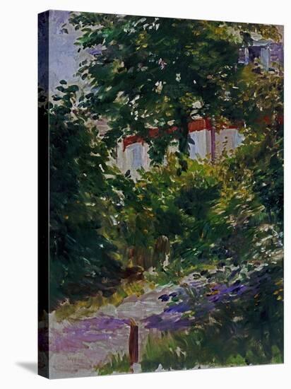 The Garden Around Manet's House in Reuil, France-Edouard Manet-Stretched Canvas