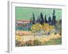 The Garden at Arles, Detail of the Cypress Trees, 1888 (Detail)-Vincent van Gogh-Framed Giclee Print