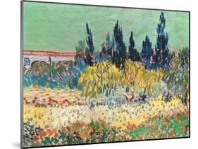 The Garden at Arles, Detail of the Cypress Trees, 1888 (Detail)-Vincent van Gogh-Mounted Giclee Print