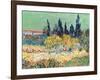 The Garden at Arles, Detail of the Cypress Trees, 1888 (Detail)-Vincent van Gogh-Framed Giclee Print