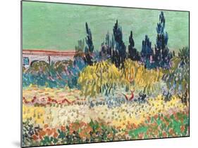 The Garden at Arles, Detail of the Cypress Trees, 1888 (Detail)-Vincent van Gogh-Mounted Giclee Print