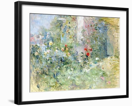 The Garden at Bougival, 1884-Berthe Morisot-Framed Premium Giclee Print