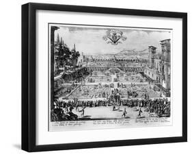 The Garden at the Palais De Nancy, Dedicated to the Duchess of Lorraine, 1624-Jacques Callot-Framed Giclee Print