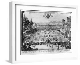 The Garden at the Palais De Nancy, Dedicated to the Duchess of Lorraine, 1624-Jacques Callot-Framed Giclee Print