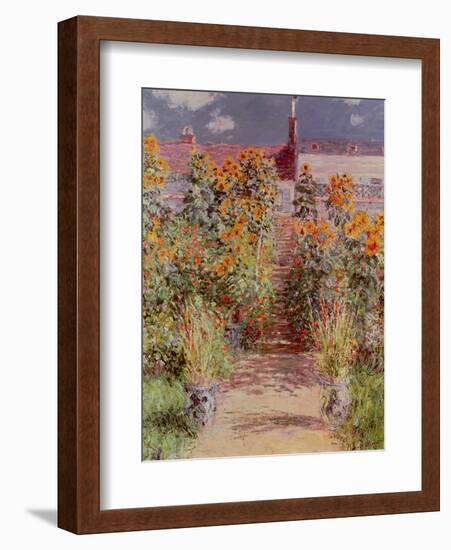 The Garden at Vetheuil, 1881-Claude Monet-Framed Giclee Print