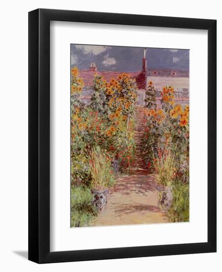 The Garden at Vetheuil, 1881-Claude Monet-Framed Giclee Print