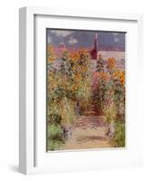 The Garden at Vetheuil, 1881-Claude Monet-Framed Giclee Print