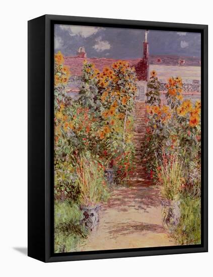 The Garden at Vetheuil, 1881-Claude Monet-Framed Stretched Canvas