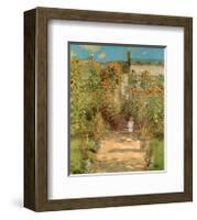 The Garden at Vetheuil-Claude Monet-Framed Art Print