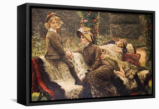 The Garden Bench, 1882-James Tissot-Framed Stretched Canvas