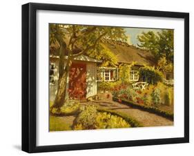 The Garden Cottage-Olaf Viggo Peter Langer-Framed Giclee Print