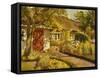 The Garden Cottage-Olaf Viggo Peter Langer-Framed Stretched Canvas