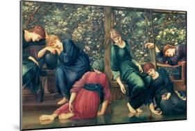 The Garden Court, from the Briar Rose Series, C.1894-Edward Burne-Jones-Mounted Giclee Print
