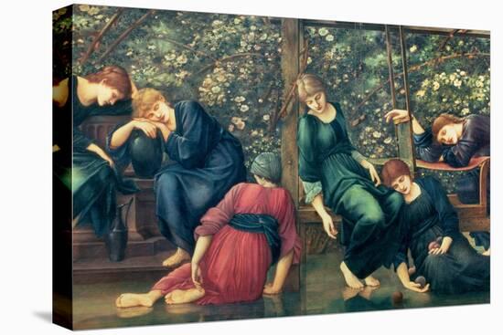 The Garden Court, from the Briar Rose Series, C.1894-Edward Burne-Jones-Stretched Canvas