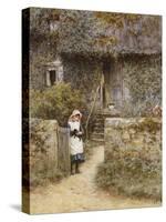 The Garden Gate-Helen Allingham-Stretched Canvas