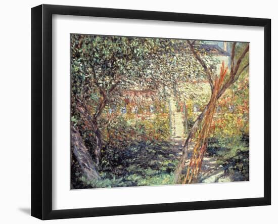 The Garden in Vétheuil, 1881-Claude Monet-Framed Giclee Print